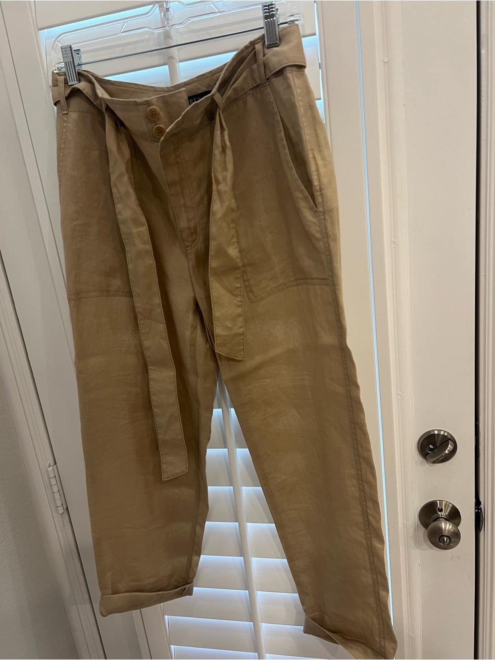 Ralph Lauren Tan Tie-Waist Chinos